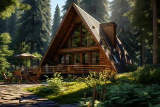 Chalet en bois moderne alliant confort et charme rustique